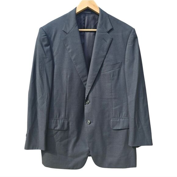 Ermenegildo Zegna Men's Navy Blue Gerald Lazar Wool Blazer Suit Jacket Size‎ 50 - Picture 1 of 12